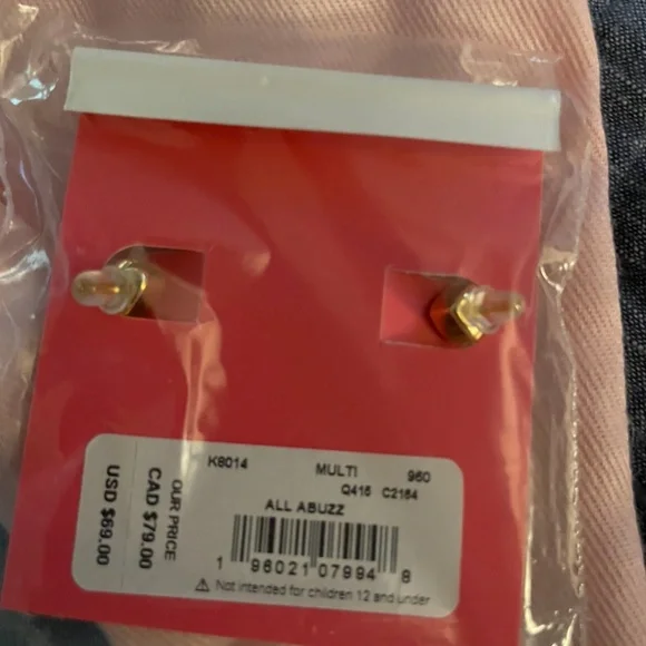 NWT Kate Spade All Abuzz Gold Bee Earrings - Picture 4 of 5